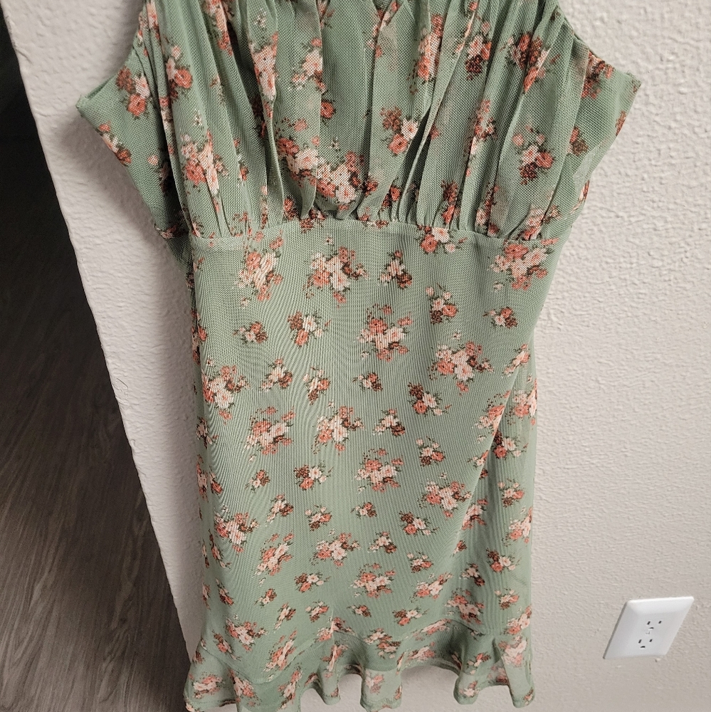 Sky and sparrow Seagreen floral dress